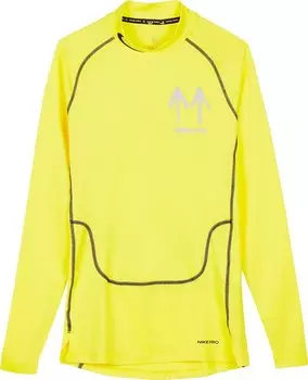 Лонгслив Nike x Off-White Long-Sleeve Running Top 'Opti Yellow', желтый