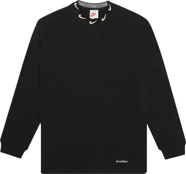Лонгслив Nike x Stussy NRG BR Long-Sleeve Knit Top 'Black', черный