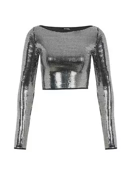 Лонгслив Nocturne, серебряный