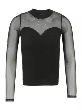 Лонгслив Noisy May Petite Shirt MAYA, черный