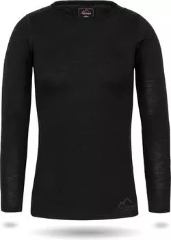 Лонгслив Normani Outdoor Sports Damen Merino Langarm Shirt Mandurah, черный