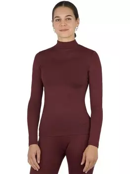 Лонгслив Normani Outdoor Sports Damen Merino Longsleeve mit Stehkragen „Romsey, красный