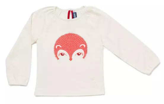 Лонгслив Nyani Mdchen Langarmshirt IGELINE mit Print, цвет Himbeerrot/Offwhite