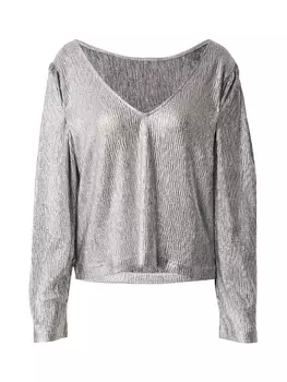 Лонгслив OBJECT Shirt OBJLOUISE, серебряный