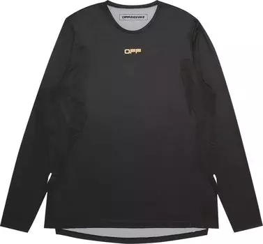 Лонгслив Off-White Active Long-Sleeve Tee 'Black/Orange', черный