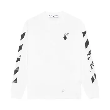 Лонгслив Off-White Caravaggio Arrow Long-Sleeve Skate Tee 'White/Black', белый