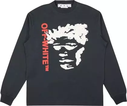 Лонгслив Off-White Face Arrow Skate Long-Sleeve Tee 'Outer Space/White', синий