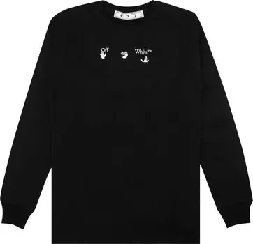 Лонгслив Off-White Marker Long-Sleeve Tee 'Black', черный