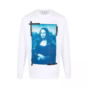 Лонгслив Off-White Monalisa Skate Long-Sleeve Tee 'White/Blue', белый