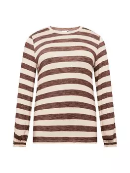 Лонгслив Only Carmakoma LIRA, коричневый