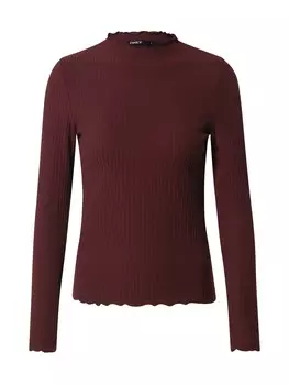 Лонгслив Only EMMA, темно коричневый