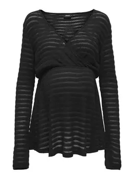 Лонгслив Only Maternity Shirt, черный