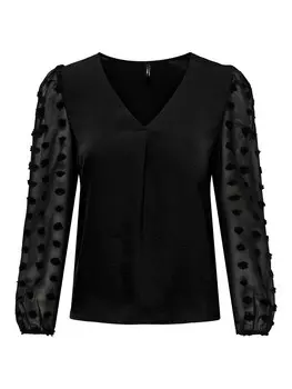 Лонгслив ONLY Shirt ONLEMERY, черный