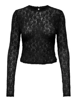 Лонгслив ONLY Shirt ONLRUBY, черный