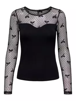 Лонгслив ONLY Shirt ONLSABINA, черный