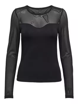 Лонгслив ONLY Shirt ONLSABINA, черный