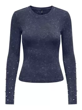 Лонгслив ONLY Shirt ONLValerie, синий