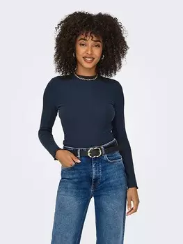 Лонгслив ONLY, темно-синий