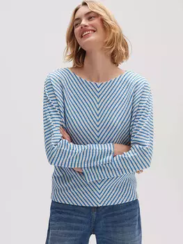 Лонгслив OPUS Gavna, голубой/белый