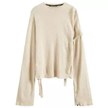 Лонгслив Ottolinger Deconstructed Linen Longsleeve Top, бежевый
