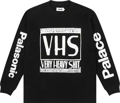 Лонгслив Palace VHS Thermal Long-Sleeve Top 'Black', черный
