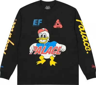 Лонгслив Palace x Rapha Off Bike Long-Sleeve 'Black', черный