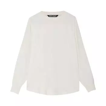 Лонгслив Palm Angels GD Classic Logo Over Long-Sleeve Tee 'Off White', белый