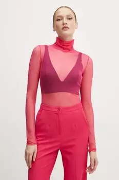 Лонгслив Patrizia Pepe, розовый