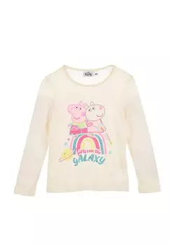 Лонгслив Peppa Pig Langarmshirt Oberteil, белый