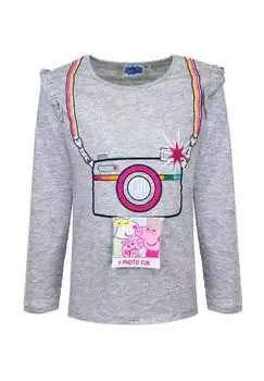 Лонгслив Peppa Pig Langarmshirt, серый