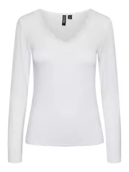 Лонгслив Pieces BARBERA, белый