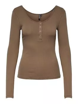 Лонгслив Pieces KITTE, коричневый