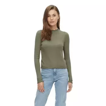 Лонгслив Pieces Nicca, зеленый