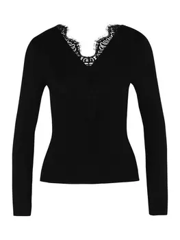 Лонгслив Pieces Petite ILU, черный