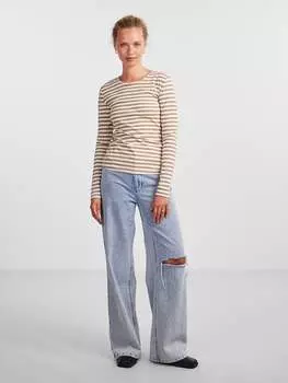 Лонгслив Pieces Ruka, бежевый