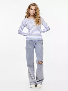 Лонгслив Pieces Ruka, светло-синий