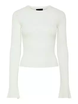 Лонгслив PIECES Shirt PCPRISTA, белый
