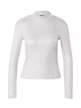 Лонгслив PIECES Shirt PCRocky, серебряный