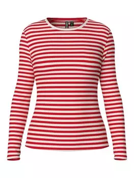 Лонгслив PIECES Shirt PCRUKA, красный