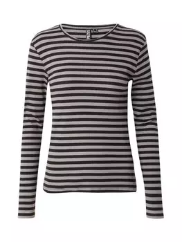 Лонгслив PIECES Shirt PCRUKA, темно-серый