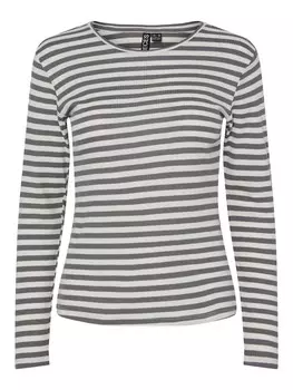 Лонгслив PIECES Shirt PCRuka, темно-серый