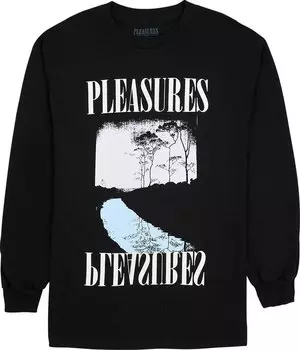 Лонгслив Pleasures River Long-Sleeve 'Black', черный