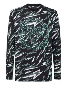 Лонгслив Plein Sport Shirt Tiger, черный