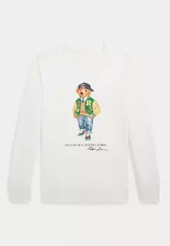 Лонгслив POLO BEAR COTTON LONG-SLEEVE T-SHIRT Ralph Lauren, кремовый