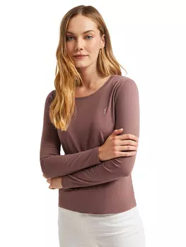 Лонгслив Polo Club, коричневый