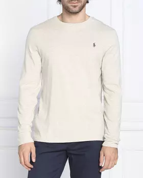 Лонгслив POLO RALPH LAUREN custom slim fit, бежевый