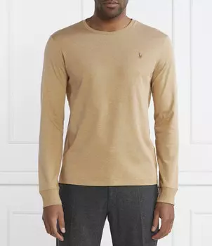 Лонгслив POLO RALPH LAUREN Custom slim fit, песочный