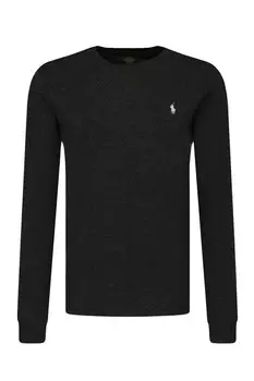 Лонгслив POLO RALPH LAUREN custom slim fit, черный