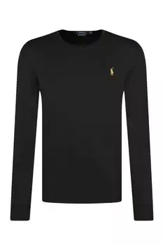 Лонгслив POLO RALPH LAUREN custom slim fit, черный