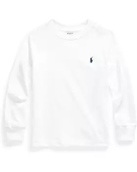 Лонгслив Polo Ralph Lauren Kids Cotton Jersey Long Sleeve Tee, белый